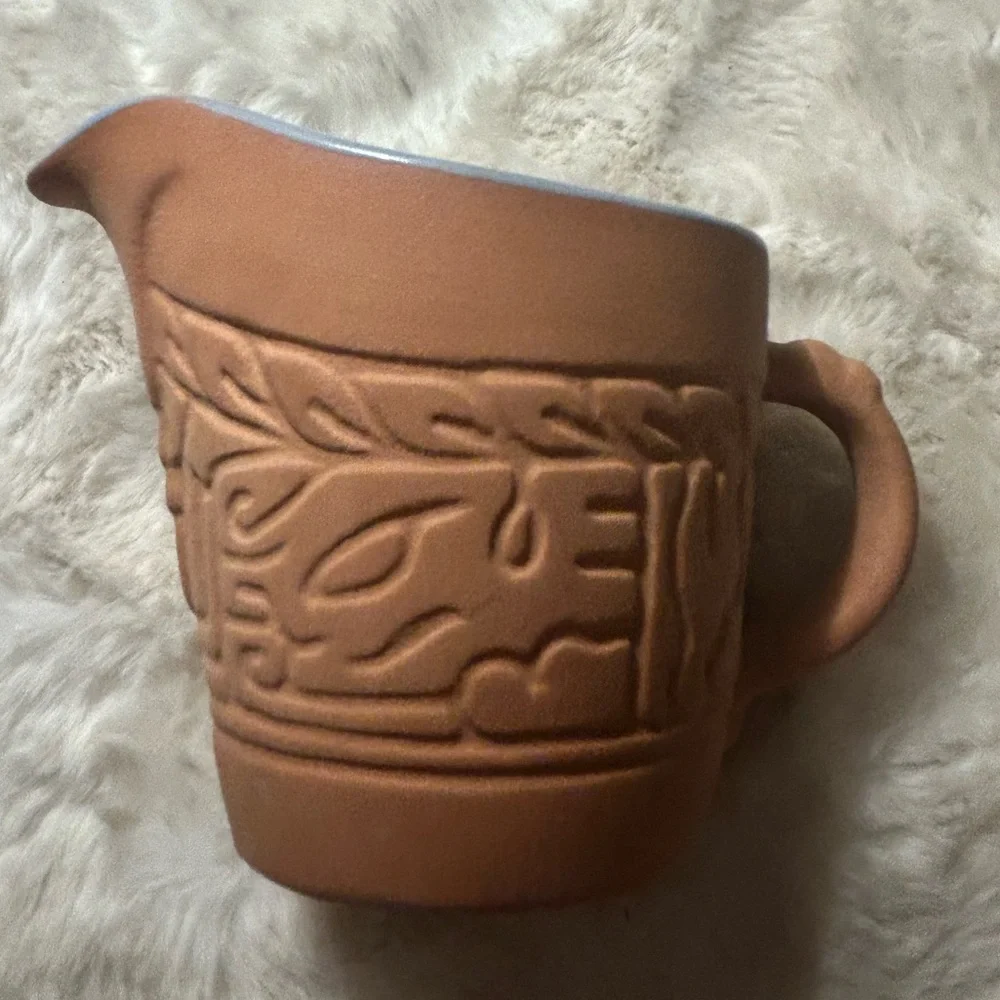 50%offw❤️ VINTAGE Frankoma Terracotta -Aztec Creamer Pitcher  7A